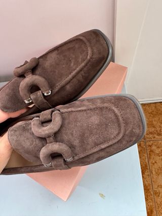 Mocasines Alma en Pena piel marrón T40