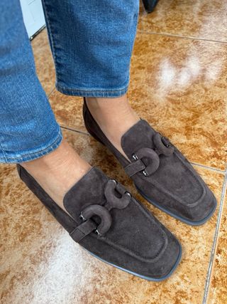 Mocasines Alma en Pena piel marrón T40