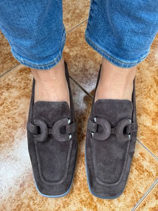 Mocasines Alma en Pena piel marrón T40