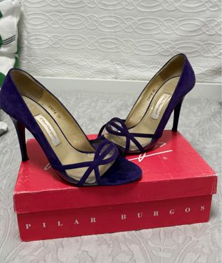 Scarpe con tacco lilla