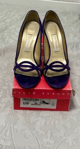 Scarpe con tacco lilla