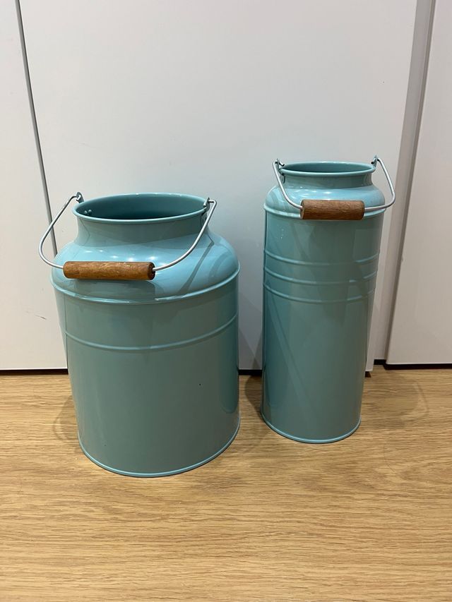 2 Jarrones/Lecheras IKEA Azul