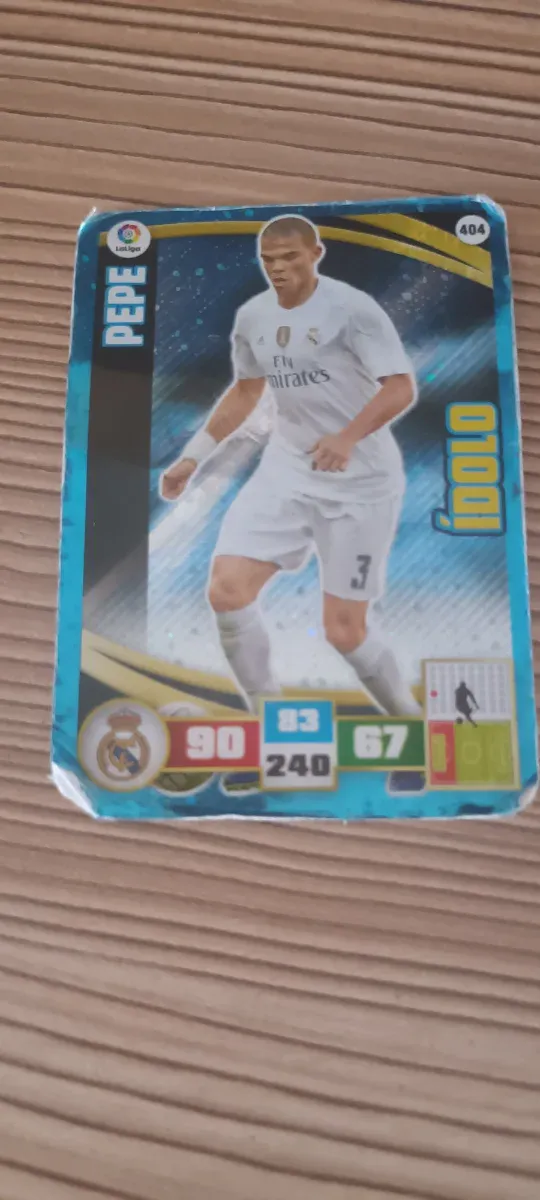 Carta Adrenalyn PEPE Real Madrid