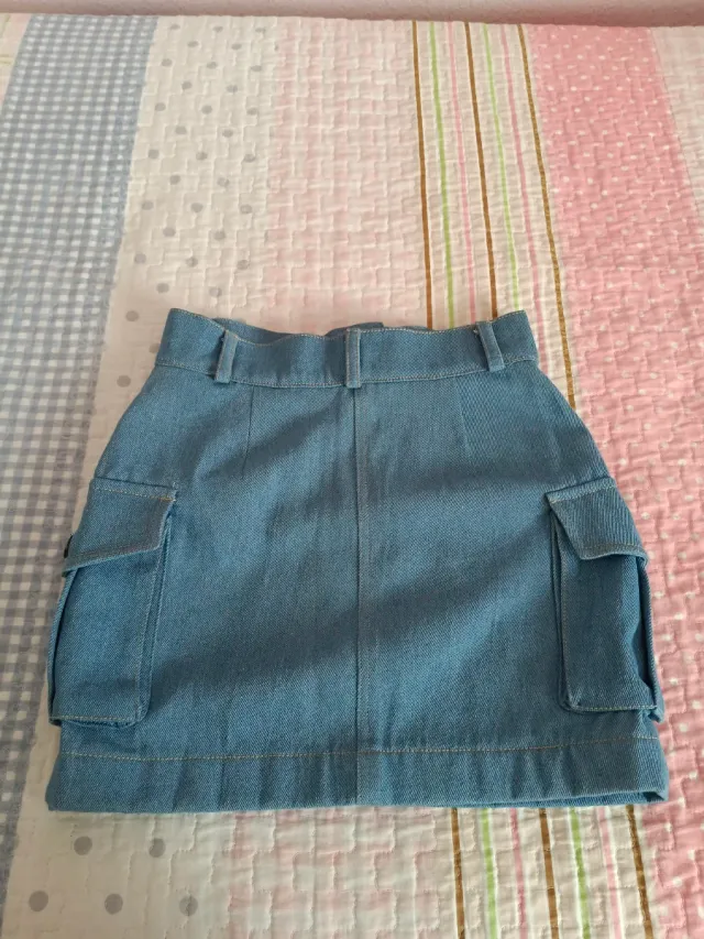 Falda vaquera cargo