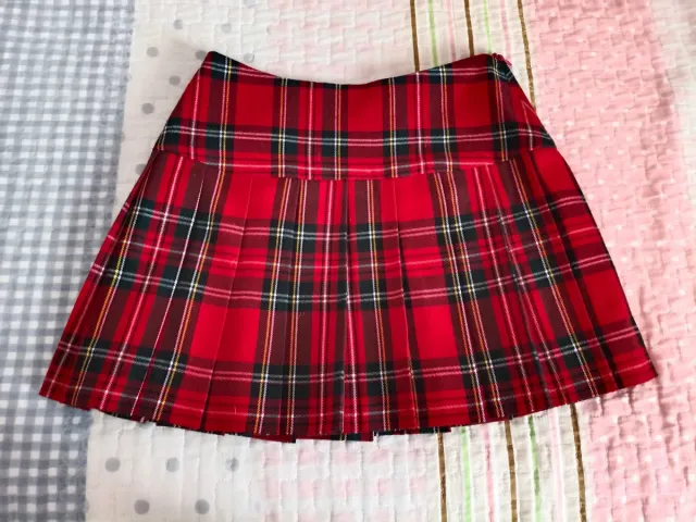 Falda escocesa niña cuadros roja
