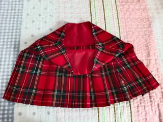 Falda escocesa niña cuadros roja