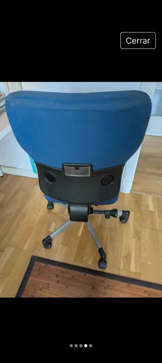 Silla de estudio azul y gris