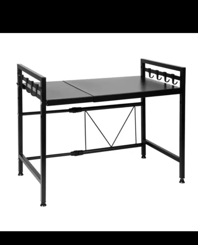 Estantería para microondas negra