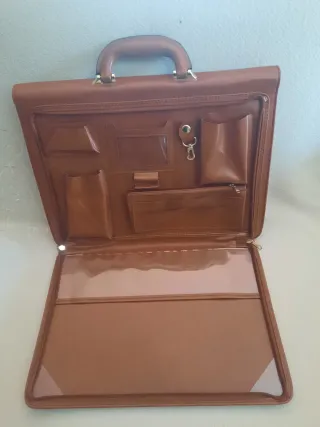 Borsa pelle da ufficio marrone