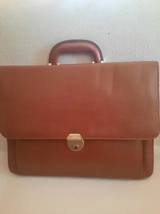 Borsa pelle da ufficio marrone