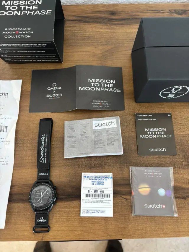Omega x Swatch Mission to the Moonphase Negro