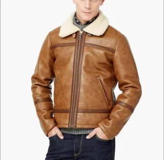 Cazadora aviador Mango Marrón