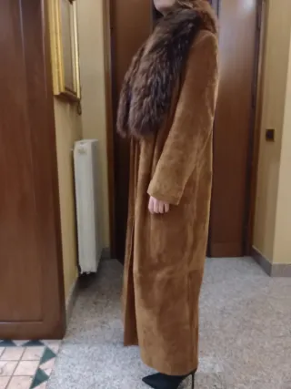 Cappotto lungo in renna donna