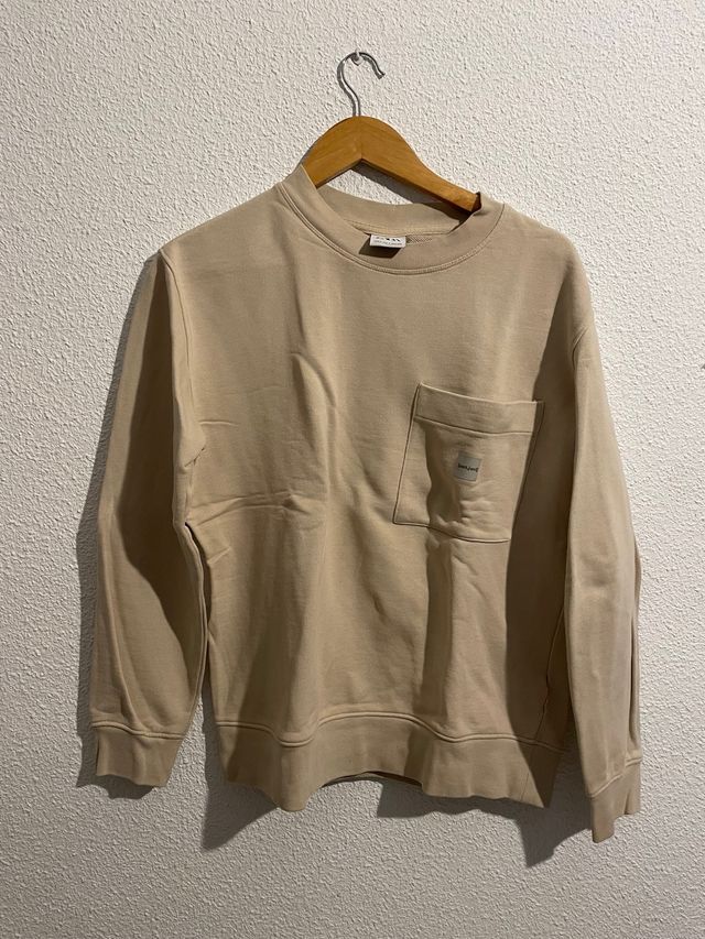 Jersey Zara beige con bolsillo