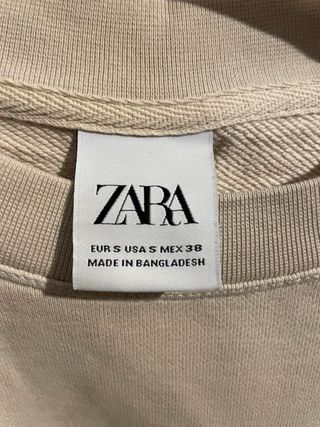 Jersey Zara beige con bolsillo