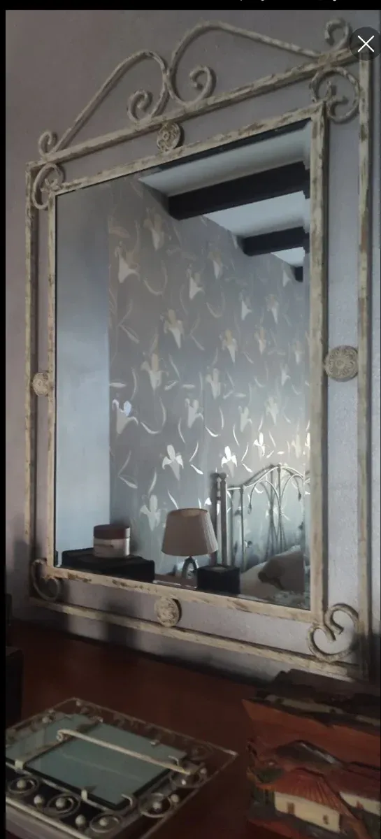 Cabecero/Espejo y Barra Cortina Metal