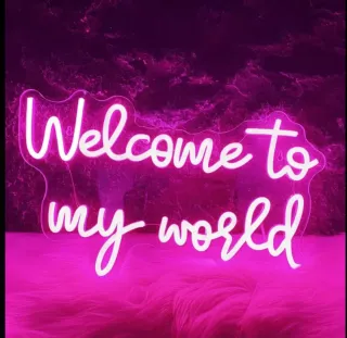 N.2 Lampade Led Welcome to my world+MarryChristma