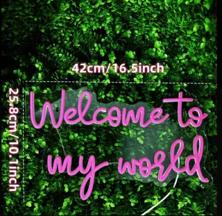 N.2 Lampade Led Welcome to my world+MarryChristma