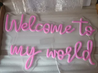 N.2 Lampade Led Welcome to my world+MarryChristma
