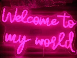 N.2 Lampade Led Welcome to my world+MarryChristma