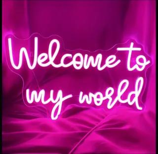 N.2 Lampade Led Welcome to my world+MarryChristma