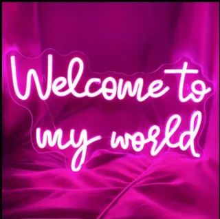 N.2 Lampade Led Welcome to my world+MarryChristma