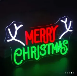 N.2 Lampade Led Welcome to my world+MarryChristma