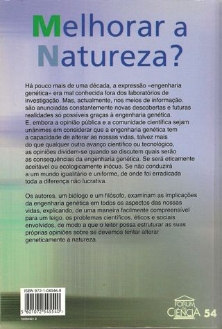 Melhorar a Natureza? A Ciência e a Ética da Engenh