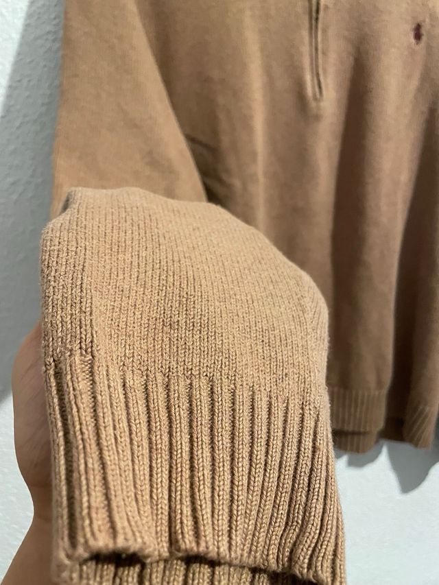 Jersey Polo Ralph Lauren Marrón Cremallera vintage