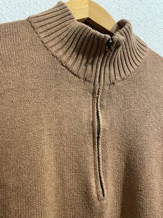 Jersey Polo Ralph Lauren Marrón Cremallera vintage