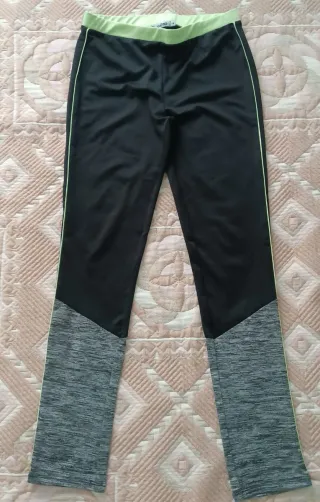 Mallas deportivas niña negro y verde