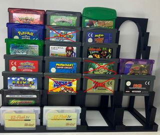 Pacchetto Giochi Game Boy Advance + supporto per giochi