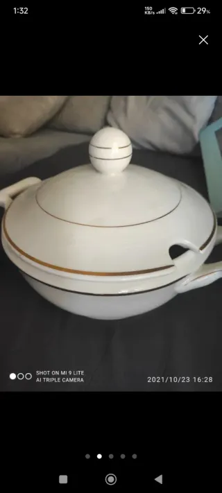 Juego Soperas Vintage Porcelana