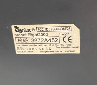 Joystick Genius Flight 2000 Digital F23