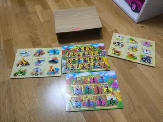4 Puzzles de Madera Nennitos 1-2 años