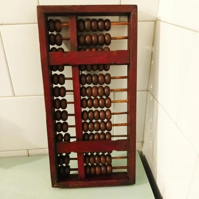 Antico abacus cinese in legno