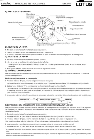 Reloj Lotus Titanium.