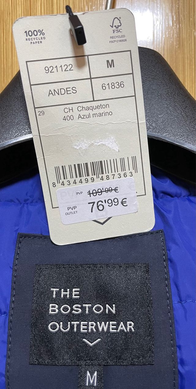 Chaquetón Parka Boston 4 Bolsillos. Talla M