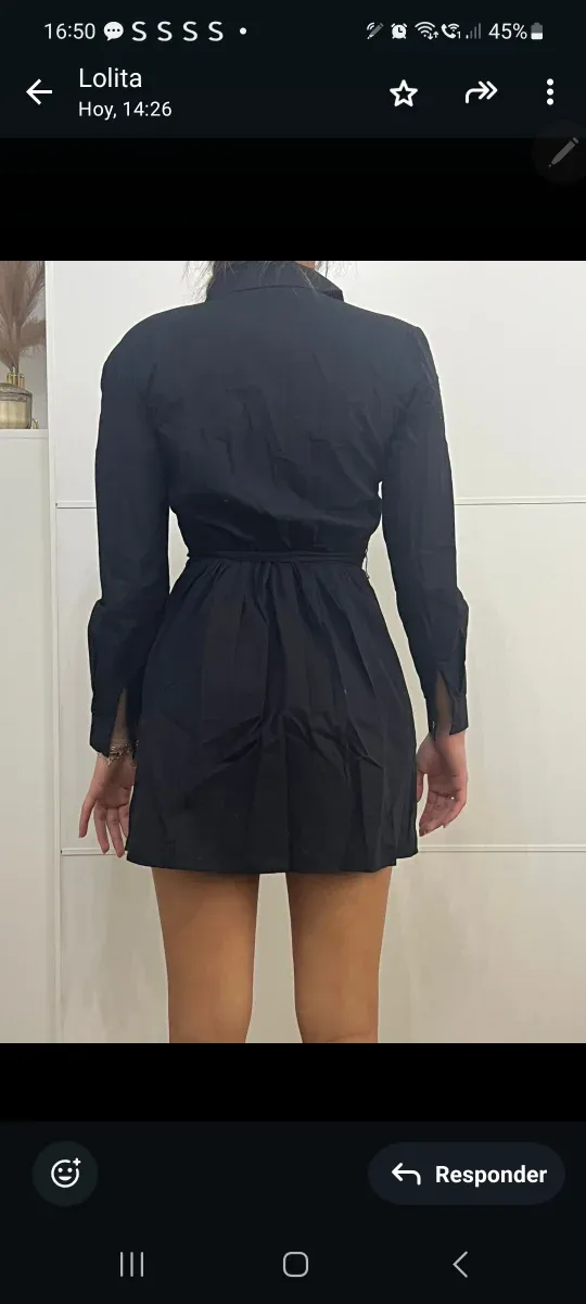 Vestido negro de chica