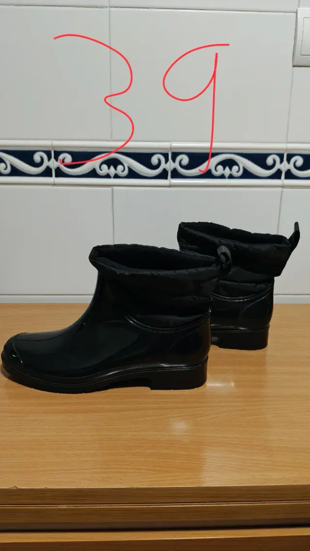 Botas de agua negras talla 39