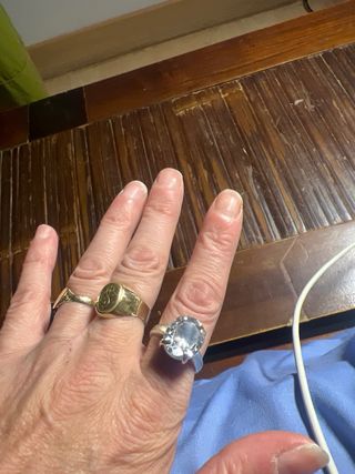 Anillo Plata Ley 925 Solitario Piedra Grande