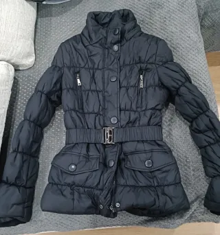 Plumas negro con cinturón