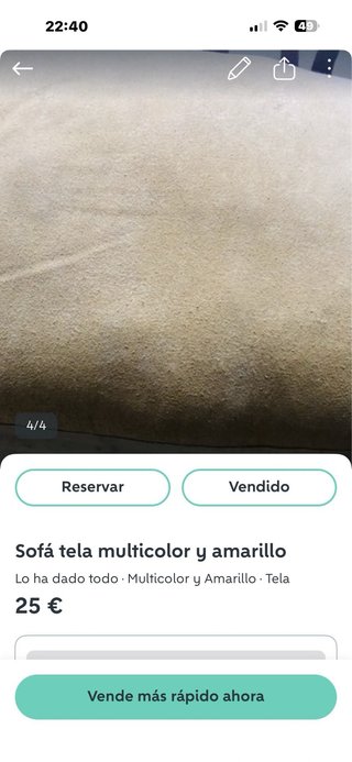 Sofá de 2 plazas con estampado geométrico 25 euros