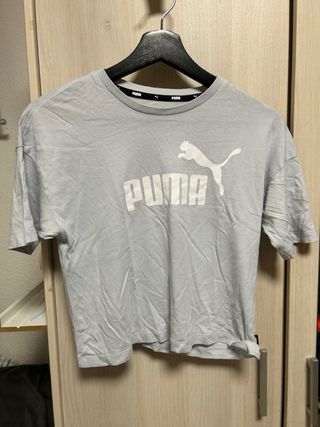 Camiseta Puma Gris Mujer
