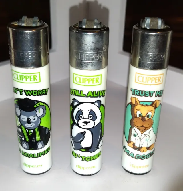 Collezione 3 accendini Clipper