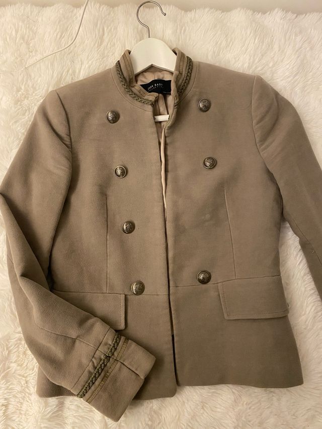 Chaqueta Zara Beige Militar