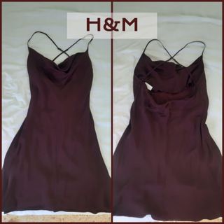 Vestido corto con espalda al aire. De H&M. Nuevo s