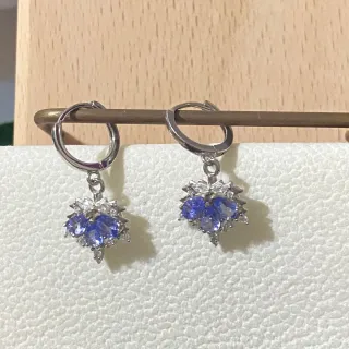 Pendientes Plata 925 Tanzanita