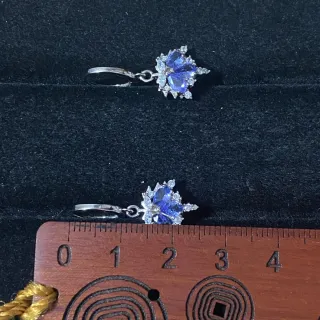 Pendientes Plata 925 Tanzanita