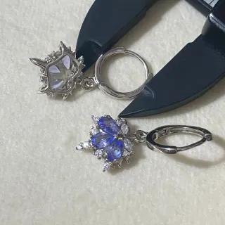 Pendientes Plata 925 Tanzanita